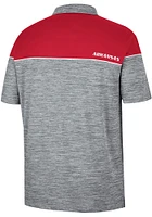 Colosseum Arkansas Razorbacks Mens Grey Birdie Short Sleeve Polo
