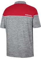Colosseum Indiana Hoosiers Mens Grey Birdie Short Sleeve Polo