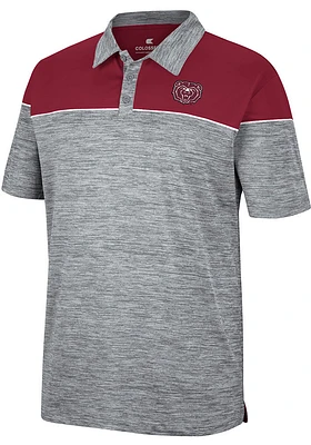 Colosseum Missouri State Bears Mens Grey Birdie Short Sleeve Polo