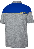 Colosseum Pitt Panthers Mens Grey Birdie Short Sleeve Polo