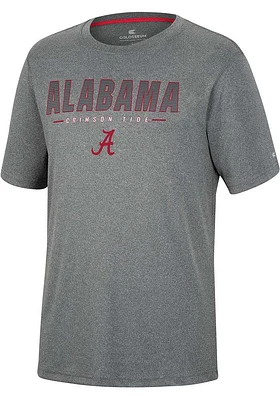 Colosseum Alabama Crimson Tide Charcoal High Pressure Short Sleeve T Shirt