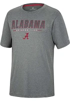Colosseum Alabama Crimson Tide Charcoal High Pressure Short Sleeve T Shirt