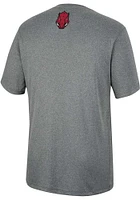 Colosseum Arkansas Razorbacks Charcoal High Pressure Short Sleeve T Shirt