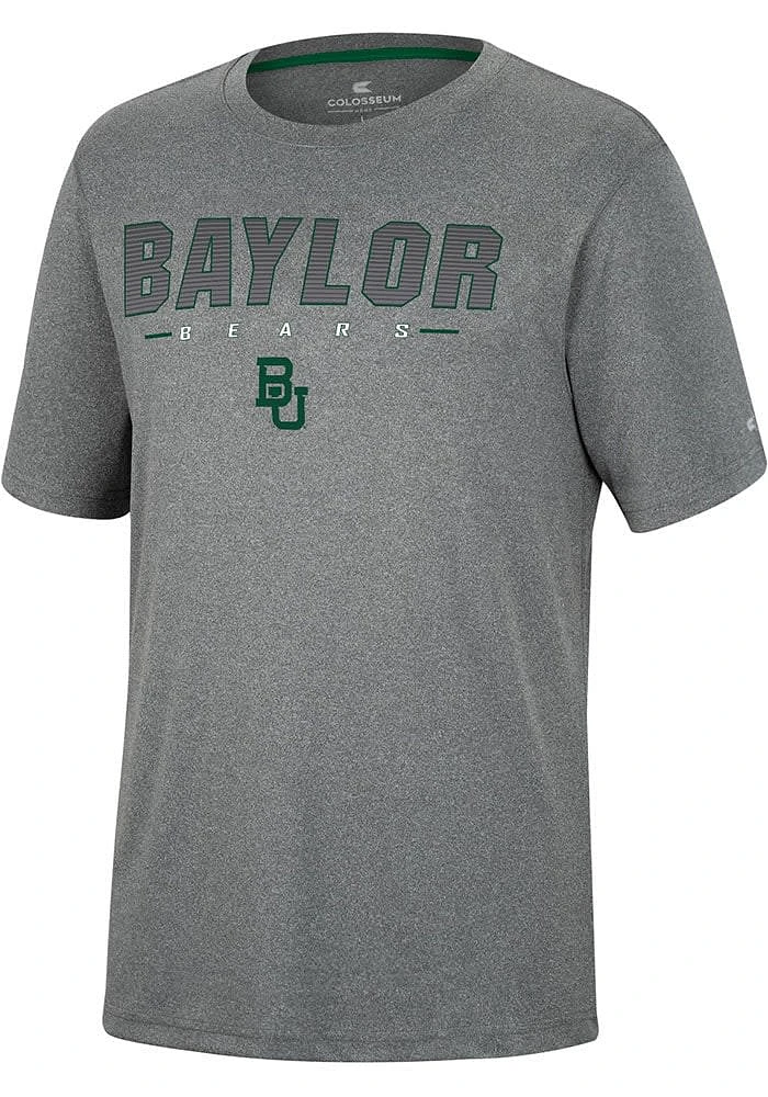 Colosseum Baylor Bears Charcoal High Pressure Short Sleeve T Shirt