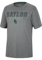 Colosseum Baylor Bears Charcoal High Pressure Short Sleeve T Shirt
