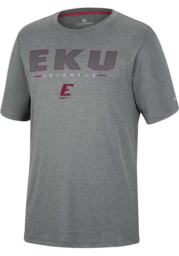 Colosseum Eastern Kentucky Colonels Charcoal High Pressure Short Sleeve T Shirt