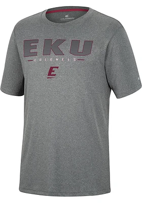 Colosseum Eastern Kentucky Colonels Charcoal High Pressure Short Sleeve T Shirt