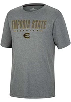 Colosseum Emporia State Hornets Charcoal High Pressure Short Sleeve T Shirt