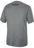 Colosseum Illinois Fighting Illini Charcoal High Pressure Short Sleeve T Shirt