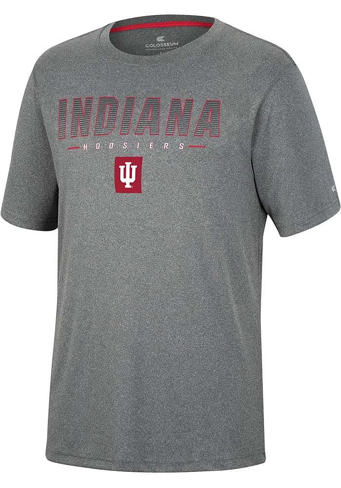 Colosseum Indiana Hoosiers Charcoal High Pressure Short Sleeve T Shirt