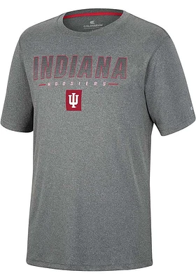 Colosseum Indiana Hoosiers Charcoal High Pressure Short Sleeve T Shirt