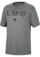 Colosseum Loyola Ramblers Charcoal High Pressure Short Sleeve T Shirt