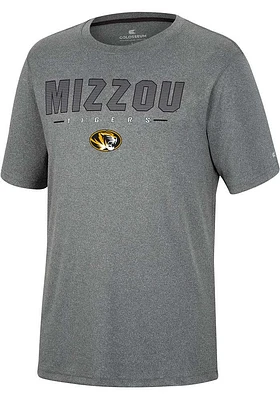 Colosseum Missouri Tigers Charcoal High Pressure Short Sleeve T Shirt