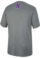 Colosseum Northwestern Wildcats Charcoal High Pressure Short Sleeve T Shirt