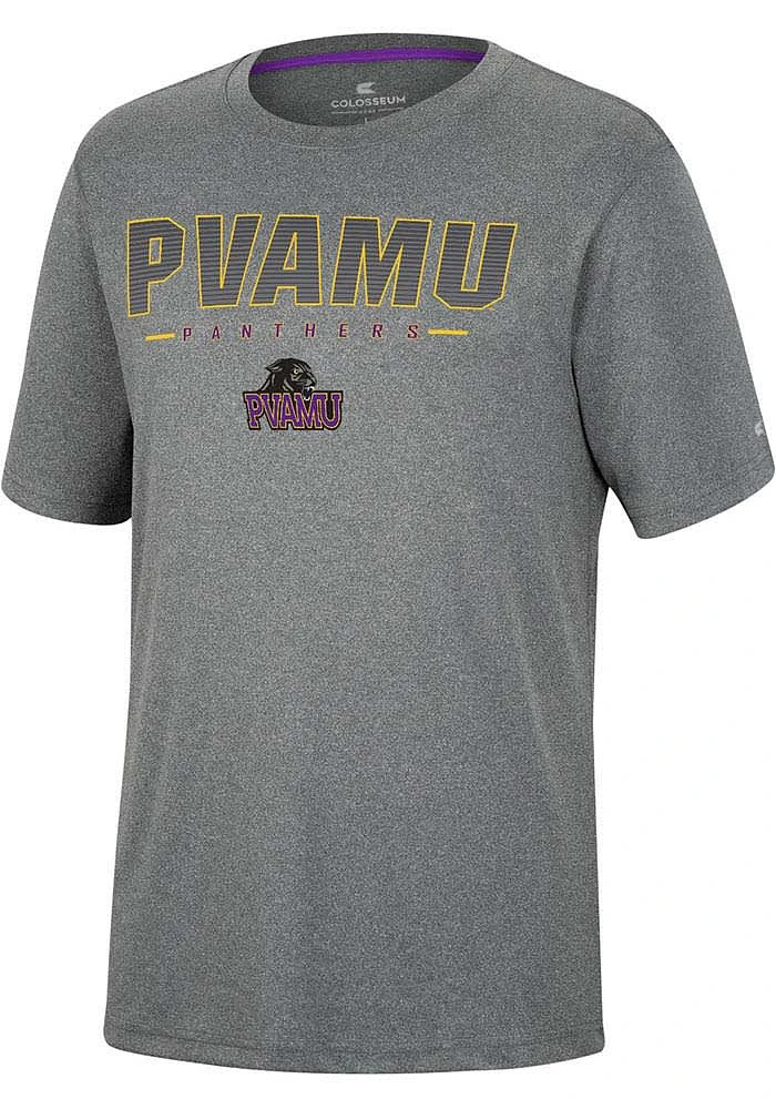 Colosseum Prairie View A&M Panthers Charcoal High Pressure Short Sleeve T Shirt