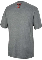 Colosseum Texas Tech Red Raiders Charcoal High Pressure Short Sleeve T Shirt