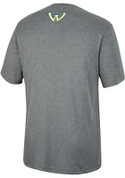 Colosseum Wayne State Warriors Charcoal High Pressure Short Sleeve T Shirt
