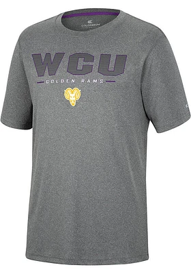 Colosseum West Chester Golden Rams Charcoal High Pressure Short Sleeve T Shirt