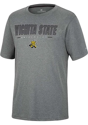 Colosseum Wichita State Shockers Charcoal High Pressure Short Sleeve T Shirt