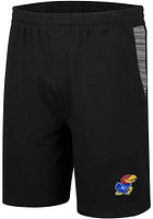 Colosseum Kansas Jayhawks Mens Charcoal Wild Party Lounge Shorts