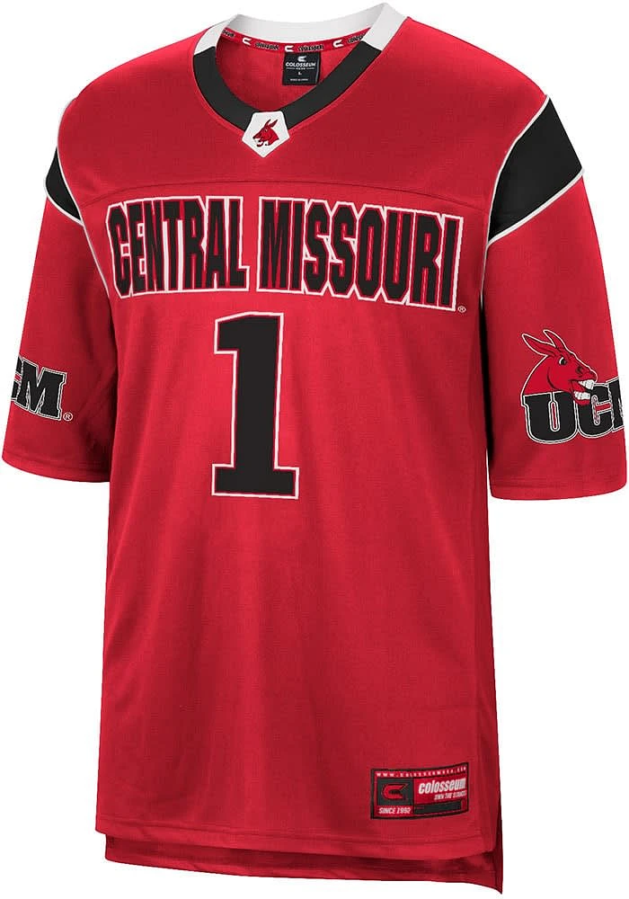 Colosseum Central Missouri Mules Red Let Things Happen Football Jersey