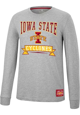 Colosseum Iowa State Cyclones Grey Hey Everyone Long Sleeve T Shirt