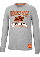 Colosseum Oklahoma State Cowboys Grey Hey Everyone Long Sleeve T Shirt