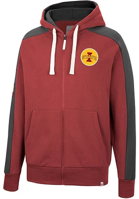 Colosseum Iowa State Cyclones Mens Cardinal Flying Wasp Long Sleeve Zip Fashion