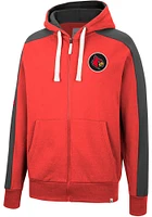Colosseum Louisville Cardinals Mens Red Flying Wasp Long Sleeve Zip Fashion