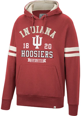 Colosseum Indiana Hoosiers Mens Crimson O Hooligan Pullover Fashion Hood