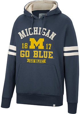 Colosseum Michigan Wolverines Mens Blue O Hooligan Pullover Fashion Hood