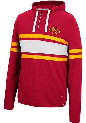 Colosseum Iowa State Cyclones Mens Cardinal Well Were Waiting Henley Fashion Hood