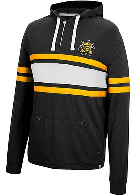 Colosseum Wichita State Shockers Mens Black Well Were Waiting Henley Fashion Hood