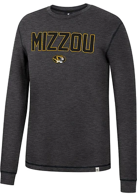 Colosseum Missouri Tigers Charcoal Noonan Thermal Long Sleeve Fashion T Shirt