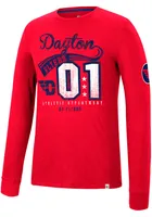 Colosseum Dayton Flyers Red Before Electricity Long Sleeve Fashion T Shirt