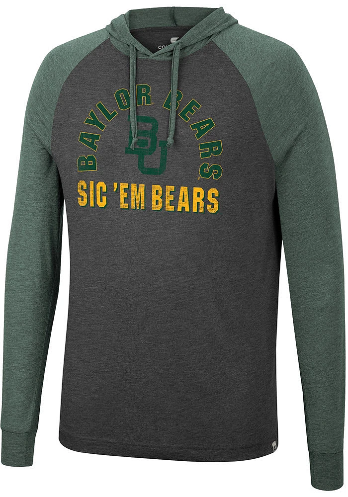 Colosseum Baylor Bears Mens Charcoal Zen Philosopher Tee Fashion Hood