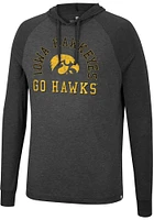 Colosseum Iowa Hawkeyes Mens Charcoal Zen Philosopher Tee Fashion Hood