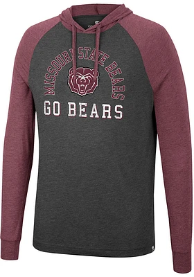 Colosseum Missouri State Bears Mens Charcoal Zen Philosopher Tee Fashion Hood