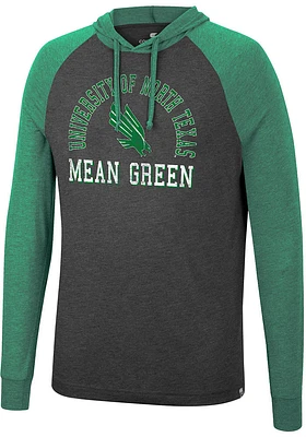 Colosseum North Texas Mean Green Mens Charcoal Zen Philosopher Tee Fashion Hood