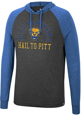 Colosseum Pitt Panthers Mens Charcoal Zen Philosopher Tee Fashion Hood