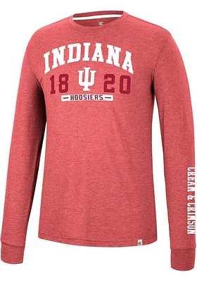 Colosseum Indiana Hoosiers Crimson Zen Philosopher Long Sleeve Fashion T Shirt