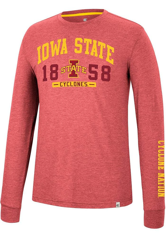 Colosseum Iowa State Cyclones Cardinal Zen Philosopher Long Sleeve Fashion T Shirt