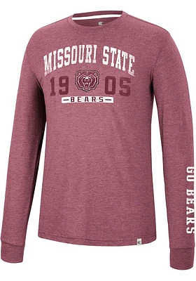Colosseum Missouri State Bears Maroon Zen Philosopher Long Sleeve Fashion T Shirt