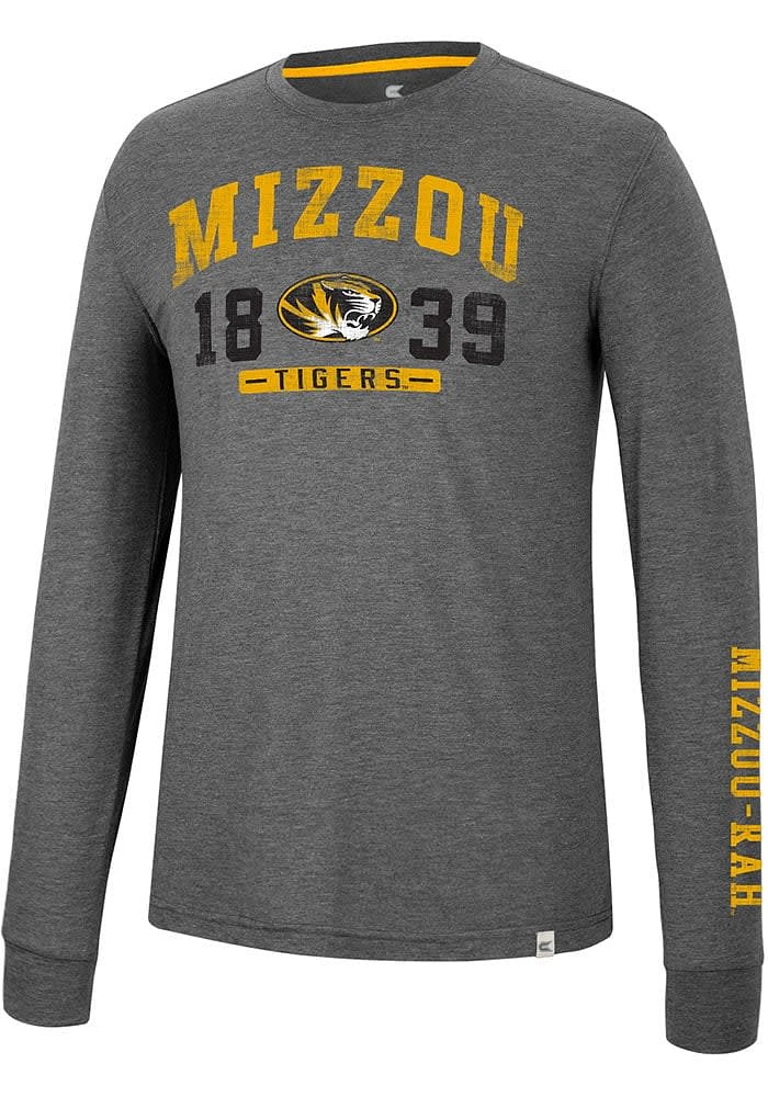 Colosseum Missouri Tigers Black Zen Philosopher Long Sleeve Fashion T Shirt