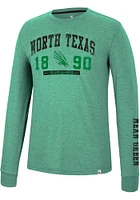 Colosseum North Texas Mean Green Zen Philosopher Long Sleeve Fashion T Shirt