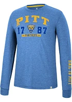 Colosseum Pitt Panthers Blue Zen Philosopher Long Sleeve Fashion T Shirt