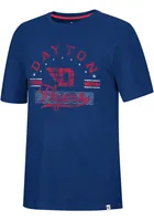 Colosseum Dayton Flyers Navy Blue Hook It Short Sleeve Fashion T Shirt