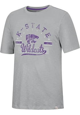 Colosseum K-State Wildcats Grey Hook It Short Sleeve Fashion T Shirt