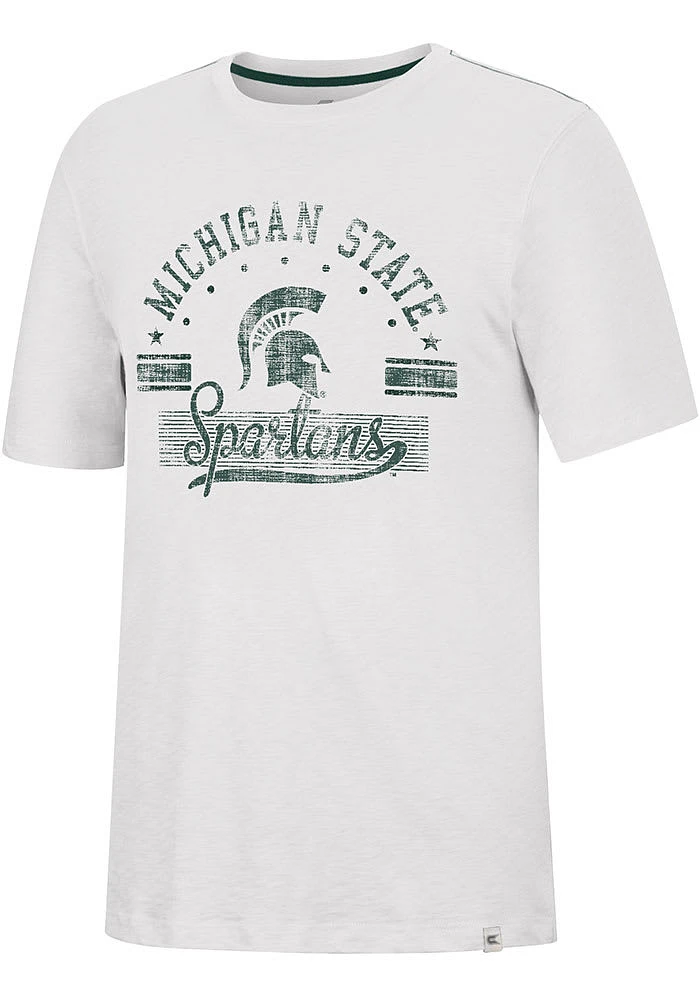 Colosseum Michigan State Spartans White Hook It Short Sleeve Fashion T Shirt