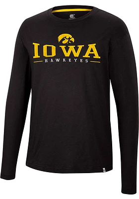 Colosseum Iowa Hawkeyes Black Earth First Recycled Long Sleeve T Shirt